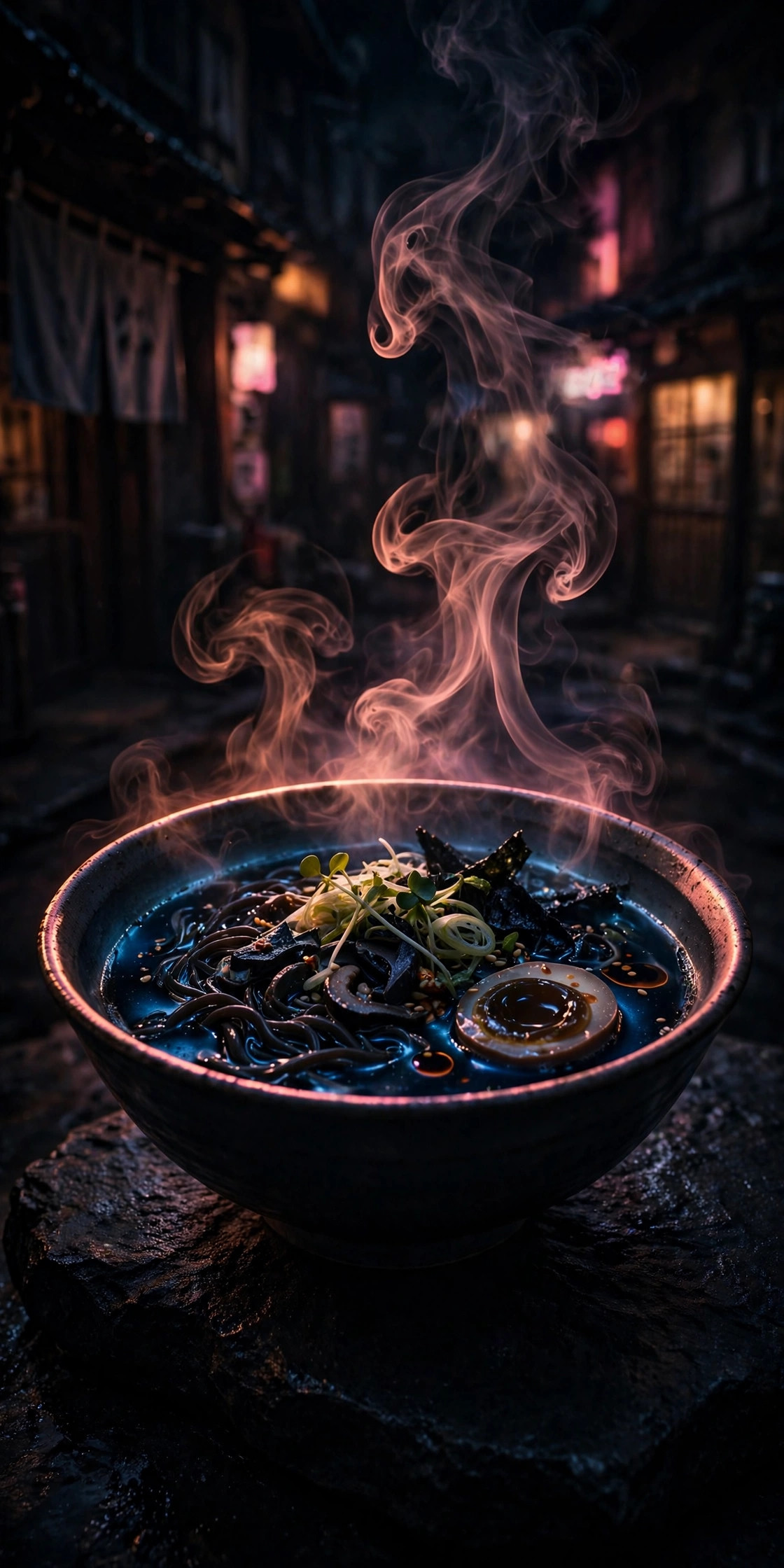 Classic Japanese ramen shop with noren curtains